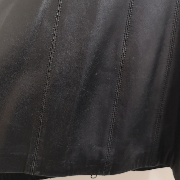 Danier Italian Leather Zip Up Tunic Length Fall Jacket Size S Buttery Soft - Picture 15 of 15